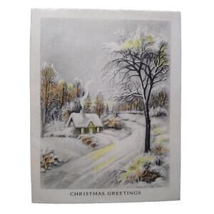 Christmas Greeting Card Ford Auto Moyer & Haupt Motors Lehighton PA Vintage 1946